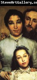 Sir Lawrence Alma-Tadema Dalou,His Wife and His Daughter